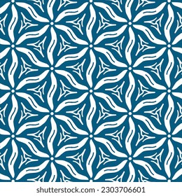 Blue modern abstract pattern for clothing, fabric, background, wallpaper, wrap, batik