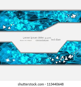 Blue modern abstract vector web design