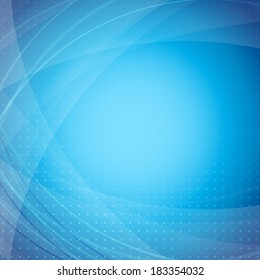 Blue modern abstract wave background. Vector illustration