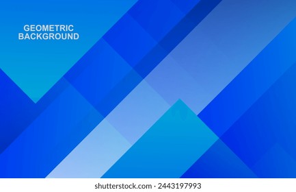 Blue modern abstract wide banner background. Vector illustration