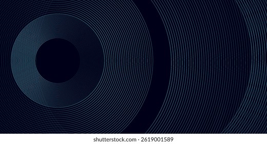  blue modern abstract wide banner with geometric shapes. Dark blue and white abstract background