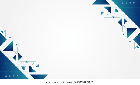 Blue modern background geometric shapes business presentation template