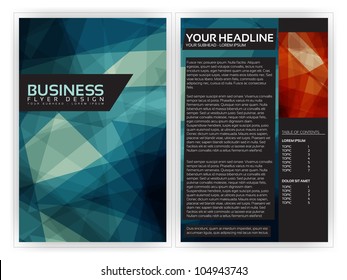 Blue Modern Brochure Template - EPS10 Vector Design