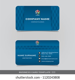 blue modern business card and name card template,with creative pattern design,vector and illustration