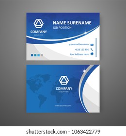 blue modern business card template