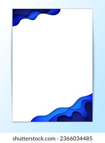Blue Modern Business Letterhead Design Template, Abstract Letterhead Design, Letterhead Template, vector