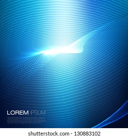 Blue Modern Business Lines Vector Background | EPS10 Design Layout