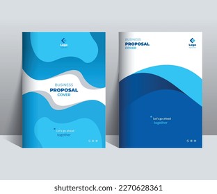 Blue Modern Business Proposal cover Design Template adept for multipurpose Projects