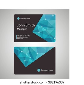 Blue Modern Business-Card Set | Vector