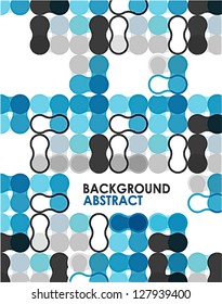 Blue modern circles geometric abstract background