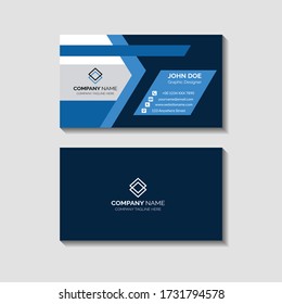 Blue modern creative business card name stock vector royalty free