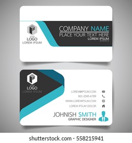 Blue Modern Creative Business Card And Name Card,horizontal Simple Clean Template Vector Design, Layout In Rectangle Size.