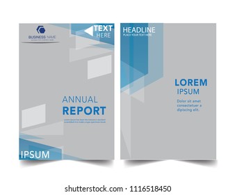 Blue modern creative business report cover. Vector Brochure Flyer, report cover design Layout template, Front page and back page, templates, website, Editable vector illustration, Abstract A4 annual. 