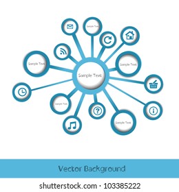 Blue modern creative modern vector speech bubbles