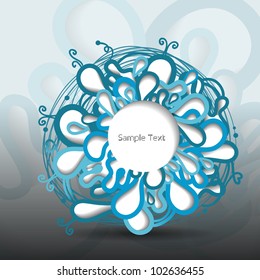 Blue modern creative vector web design with drops