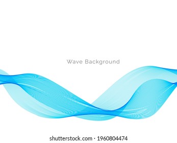 Blue modern decorative stylish wave background illustration vector