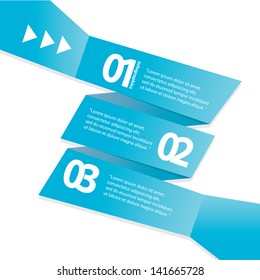 Blue modern Design template / can be used for infographics / numbered banners / horizontal cutout lines / graphic or website layout vector