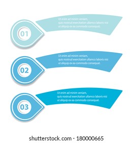blue Modern Design template / can be used for infographics / numbered banners / horizontal cutout lines / graphic or website layout vector