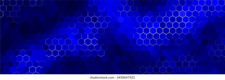 fondo futurista moderno azul con el patrón hexagonal