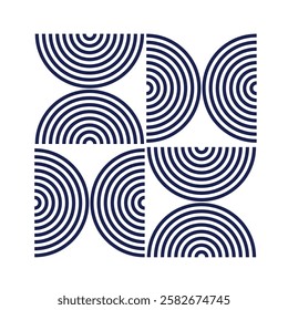 blue modern geometric design. isolated white background. minimalist design