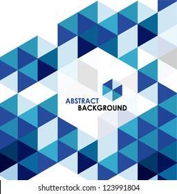 Blue modern geometric design template. Vector abstract background