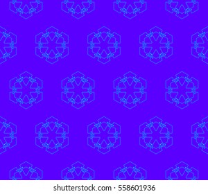 Blue modern geometric seamless pattern. For design, page fill, wallpaper. Vector illustration