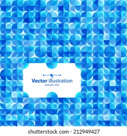 Blue modern geometrical abstract background. Vector illustration.