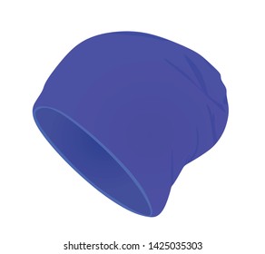 Blue modern hat. vector illustration