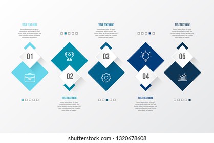 Blue Modern infographic with 3D table