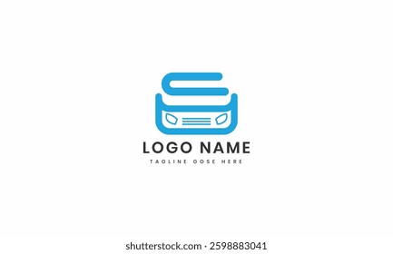Blue Modern Initial car Logo Design Template