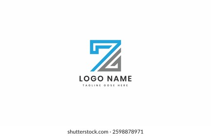 Blue Modern Initial Letter 7G Logo Design Template