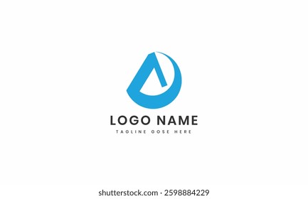 Blue Modern Initial a Logo Design Template