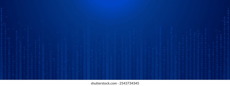 blau modern internet datenfluss cyber ein nullflow mit licht linien banner vorlage 