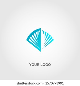 blue modern logo template design 