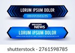 Blue Modern Lower third News Interface
