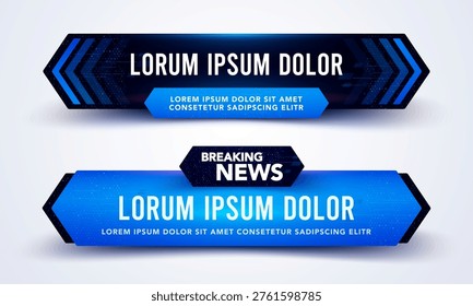 Blue Modern Lower third News Interface