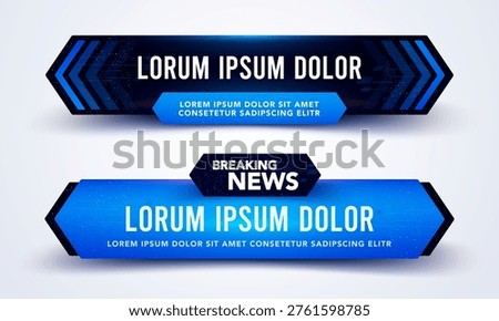 Blue Modern Lower third News Interface