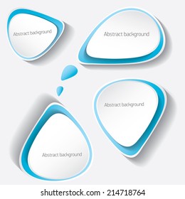 blue modern paper banners set / can be used for infographics / numbered banners / horizontal cutout lines / graphic or website layout vector