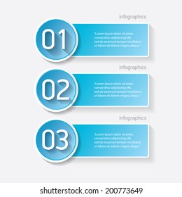 blue modern progress paper banners / can be used for infographics / numbered banners / horizontal cutout lines / graphic or website layout vector