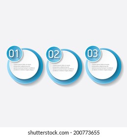 blue modern progress paper banners / can be used for infographics / numbered banners / horizontal cutout lines / graphic or website layout vector