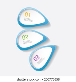 blue modern progress paper banners / can be used for infographics / numbered banners / horizontal cutout lines / graphic or website layout vector