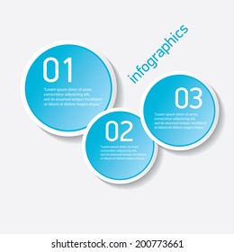 blue modern progress paper banners / can be used for infographics / numbered banners / horizontal cutout lines / graphic or website layout vector