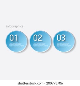 blue modern progress paper banners / can be used for infographics / numbered banners / horizontal cutout lines / graphic or website layout vector