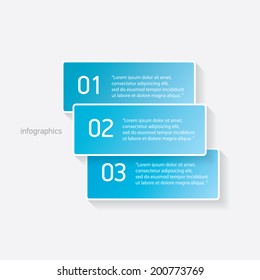 blue modern progress paper banners / can be used for infographics / numbered banners / horizontal cutout lines / graphic or website layout vector