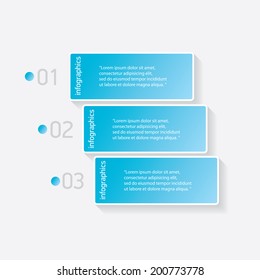 blue modern progress paper banners / can be used for infographics / numbered banners / horizontal cutout lines / graphic or website layout vector