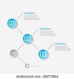 blue modern progress paper banners / can be used for infographics / numbered banners / horizontal cutout lines / graphic or website layout vector