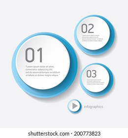 blue modern progress paper banners / can be used for infographics / numbered banners / horizontal cutout lines / graphic or website layout vector