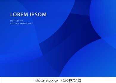 Blue modern round dynamic and transparency abstract vector background