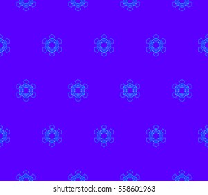 Blue modern stylish texture.Stylish background with fancy elements. Vector seamless pattern.