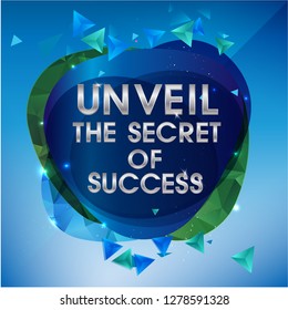 blue modern template with polygon and triangle shape